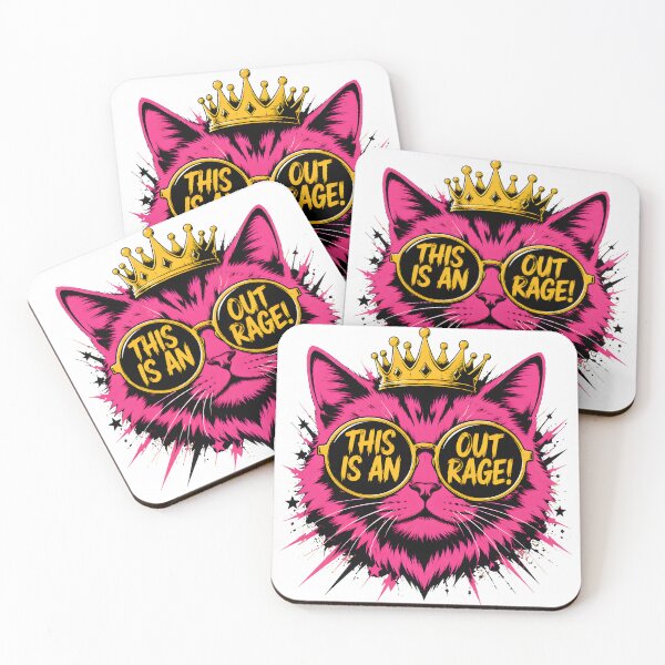 Item preview, Sassy Pink Cat Crown Glasses "This Is An Outrage!" designed and sold by empiric-designs.