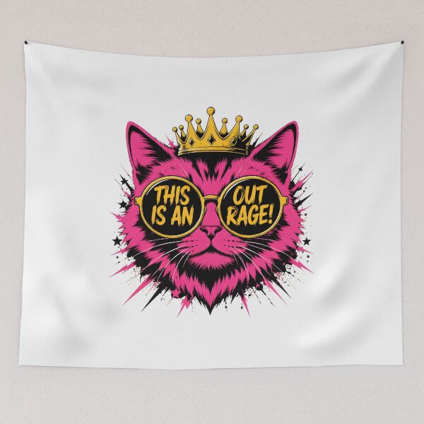 Item preview, Sassy Pink Cat Crown Glasses "This Is An Outrage!" designed and sold by empiric-designs.
