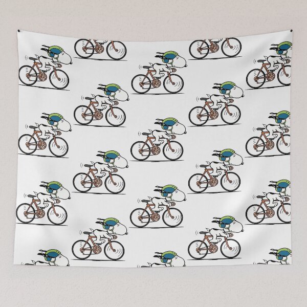 Item preview, Snoopy Race Biking Bike Workout Ironman Triathlete Peanuts Charlie Brown Racing designed and sold by zarinaks.