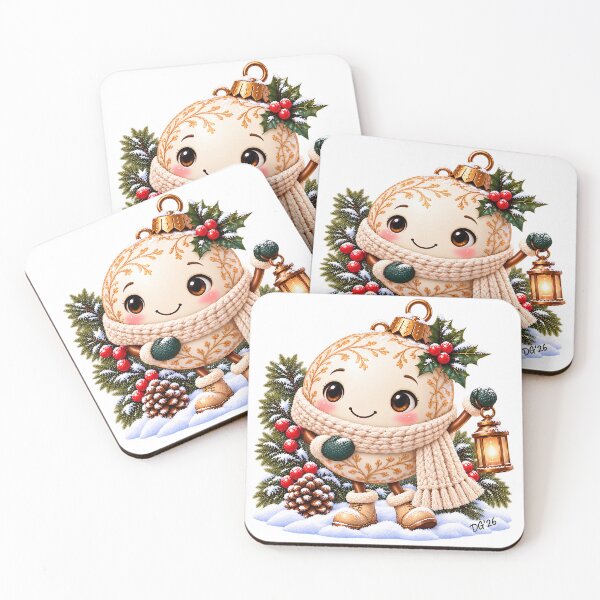 Item preview, Cream Christmas Bauble in the Snow designed and sold by DoreenGehrkeArt.