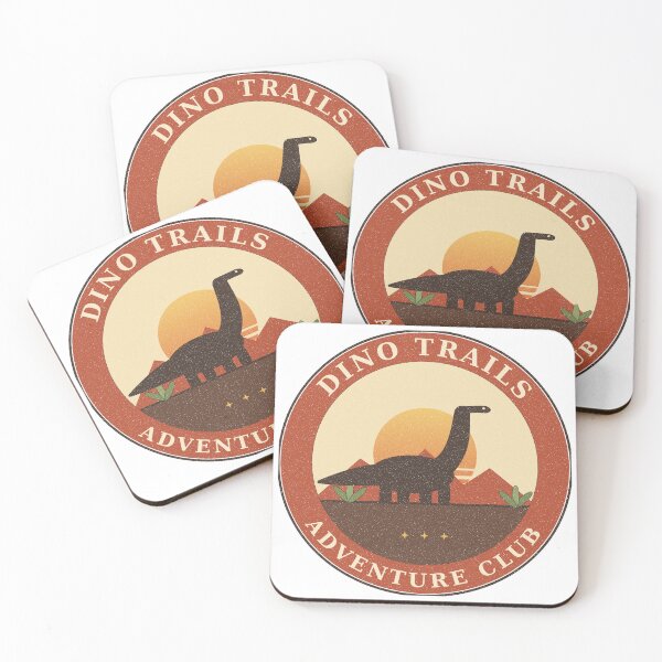 Item preview, Retro Dinosaur Adventure Club Vintage Sunset Dino Trails designed and sold by rachidloucif.