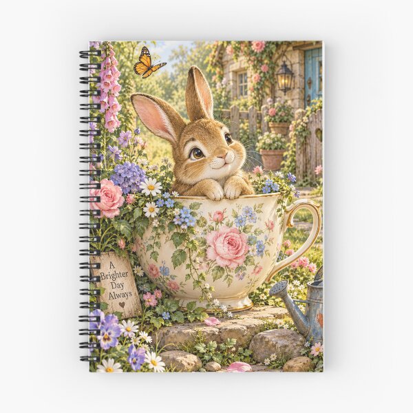 Item preview, Bunny in a Teacup Storybook Garden designed and sold by FunscapeHQ.