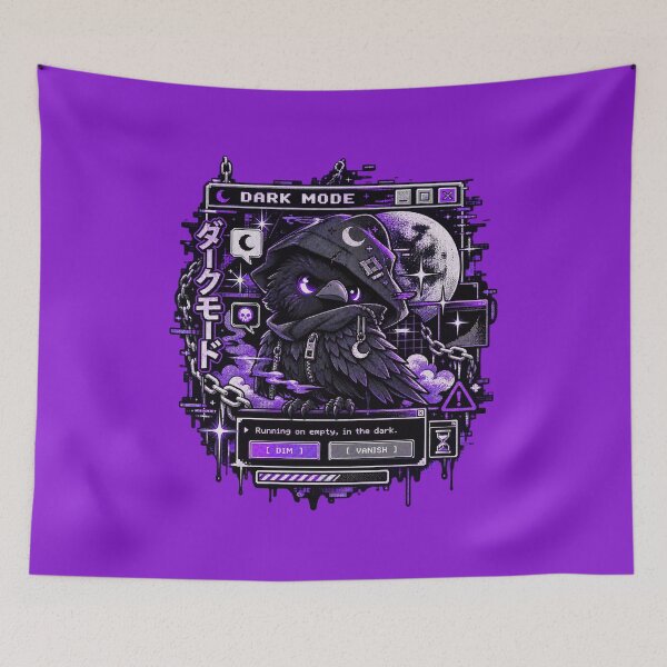Item preview, Dark Mode - Mysterious Raven Glitch Manga designed and sold by Visual Dept..