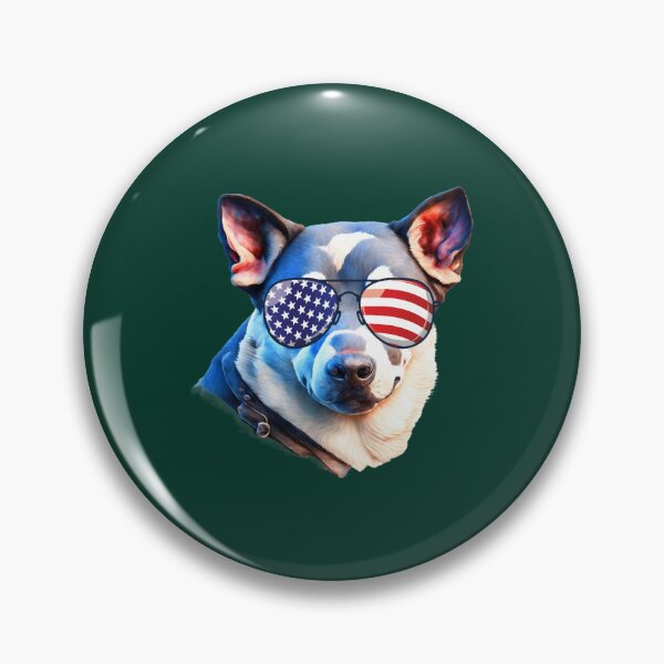 Item preview, Blue Heeler Dog American Flag Aviators Blue Heeler Gear designed and sold by ellesczipts.