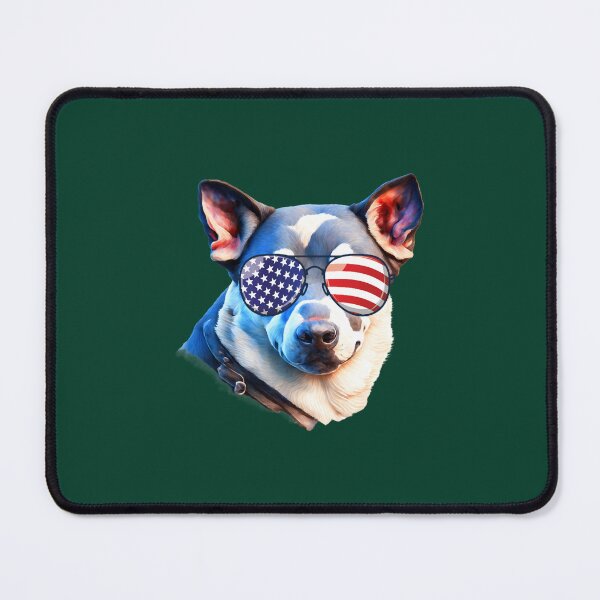 Item preview, Blue Heeler Dog American Flag Aviators Blue Heeler Gear designed and sold by ellesczipts.