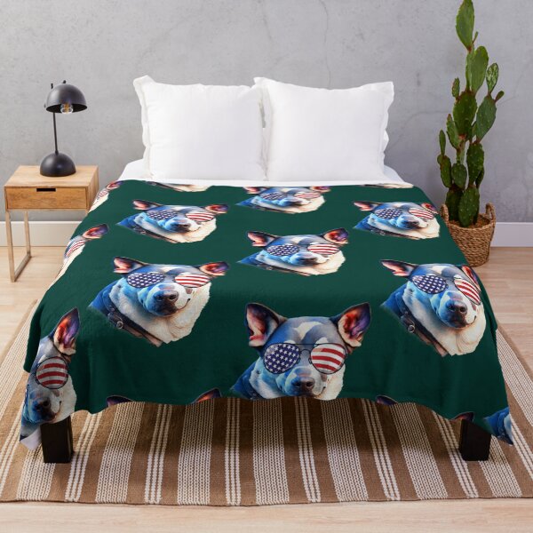 Item preview, Blue Heeler Dog American Flag Aviators Blue Heeler Gear designed and sold by ellesczipts.
