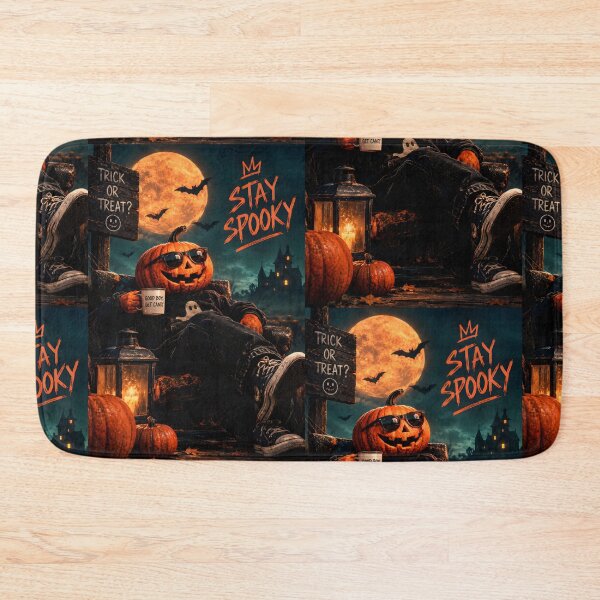 Item preview, Stay Spooky Cool Pumpkin Guy Canvas Print | Funny Jack O Lantern Wall Art | Halloween Poster | Spooky Season Home Decor designed and sold by SergioMiklos.