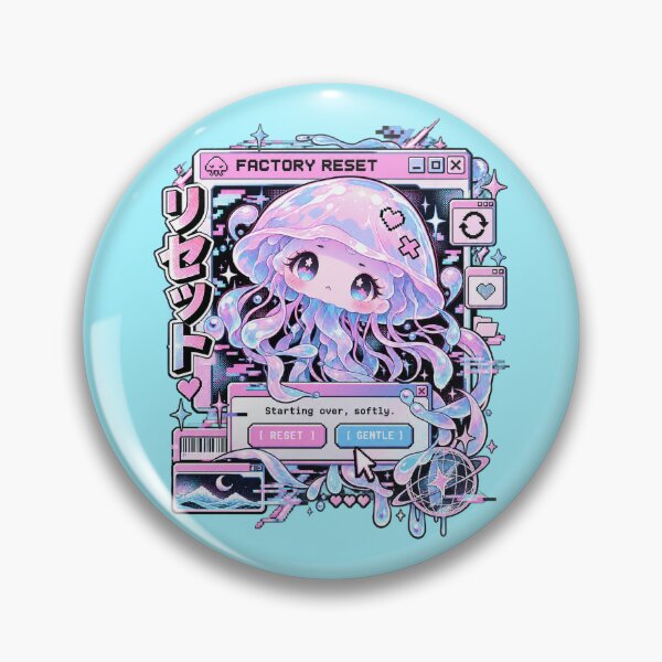 Item preview, Factory Reset - Soft Jellyfish Glitch Manga designed and sold by Visual Dept..