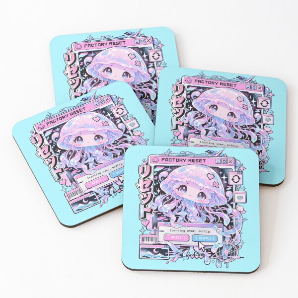 Item preview, Factory Reset - Soft Jellyfish Glitch Manga designed and sold by Visual Dept..