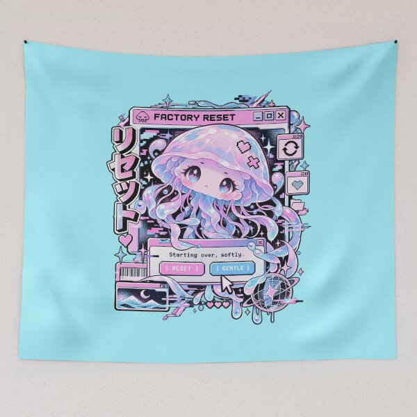 Item preview, Factory Reset - Soft Jellyfish Glitch Manga designed and sold by Visual Dept..