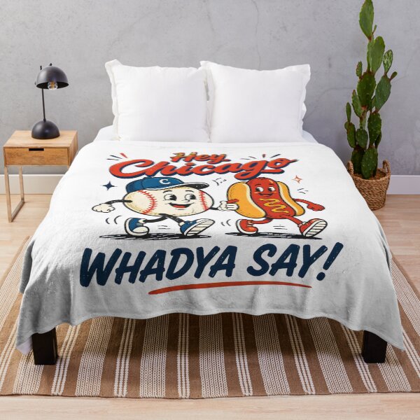 Item preview, Hey Chicago Whadya Say Baseball Hot Dog Retro designed and sold by empiric-designs.
