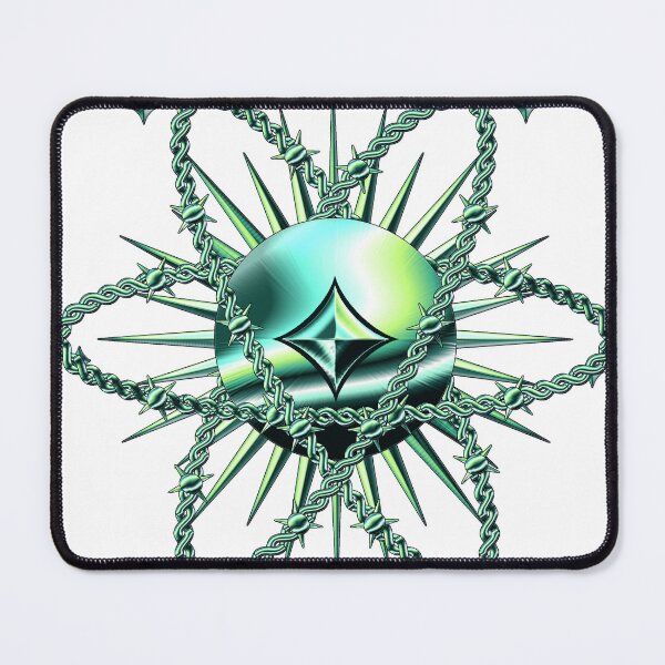 Item preview, STATICWEAR Green Chrome Cyber Star Graphic designed and sold by staticwearus.