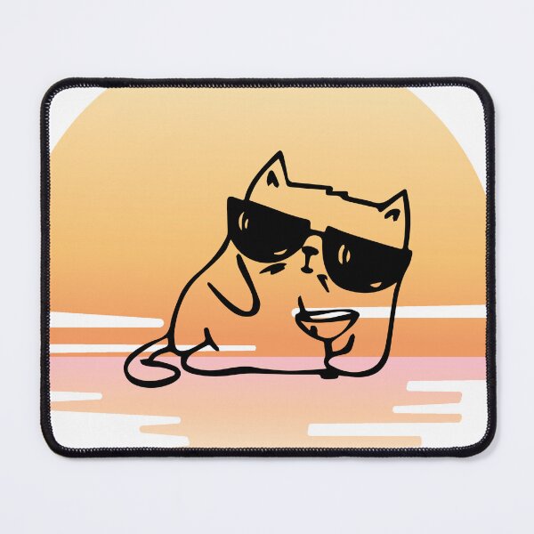 Item preview, Retro Sunset Cool Cat Funny Vacation T-Shirt designed and sold by Subrat Art & Design.