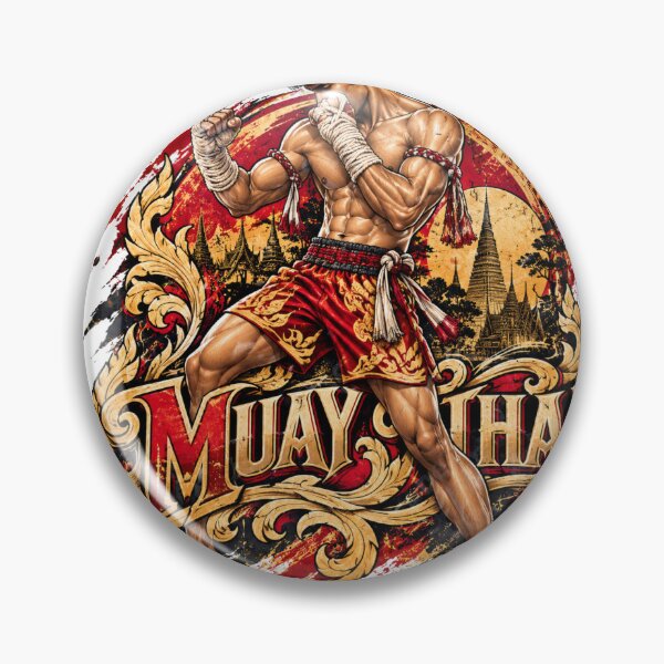 Item preview, Muay Thai Fighting Stance – Vintage Thai Boxing Art designed and sold by Pali's shop.