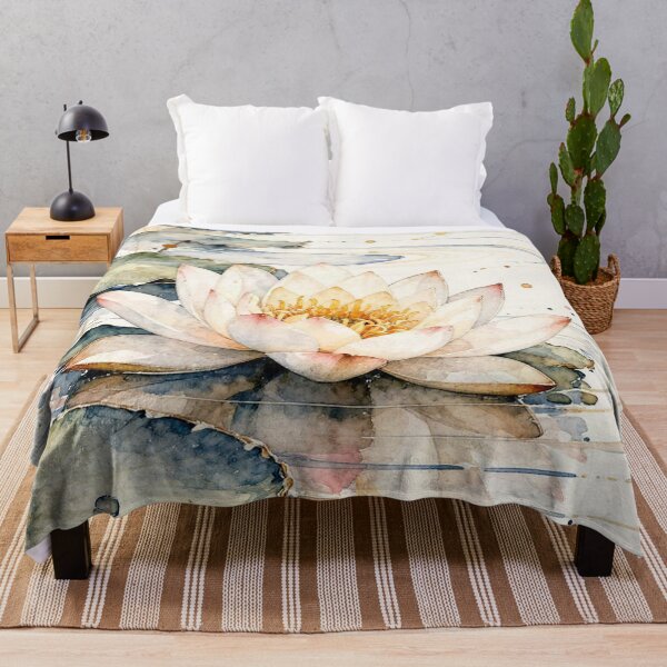 Item preview, Lotus pond: serene lily flower and calm water designed and sold by ZYVARENNE.
