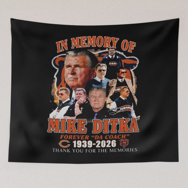 Item preview, In Memory of Mike Ditka Forever Da Coach 1939-2026 designed and sold by dtyqmen.