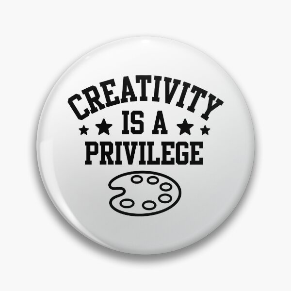Item preview, Creativity Is A Privilege - Artist Palette Collegiate Sticker designed and sold by Raju-Creative.