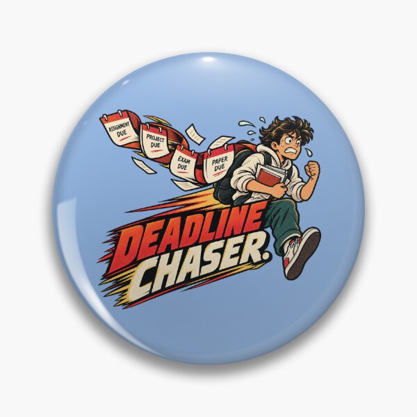 Item preview, Deadline Chaser - Funny Student Assignment Rush designed and sold by Ink and Wink.