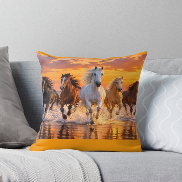 Item preview, Five Horses of Victory at Sunset designed and sold by MagicCrystal.