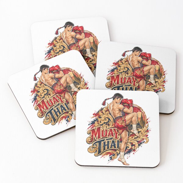 Item preview, Muay Thai Knee Guard Stance – Vintage Thai Boxing Art designed and sold by Pali's shop.