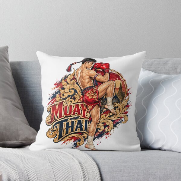 Item preview, Muay Thai Knee Guard Stance – Vintage Thai Boxing Art designed and sold by Pali's shop.