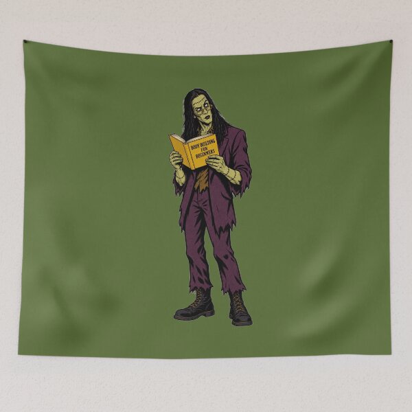 Item preview, Frankenstein Reading Bodybuilding For Beginners Funny Horror designed and sold by KungPowUnicorn.