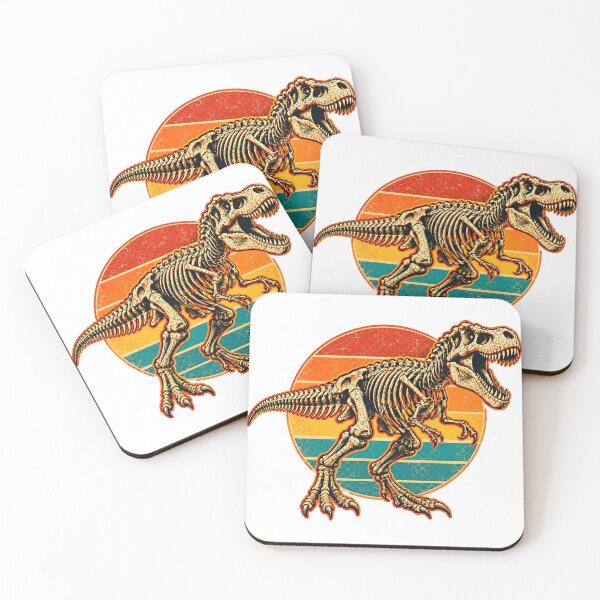 Item preview, Vintage T-Rex Skeleton Retro Sunset Dinosaur Fossil designed and sold by rachidloucif.