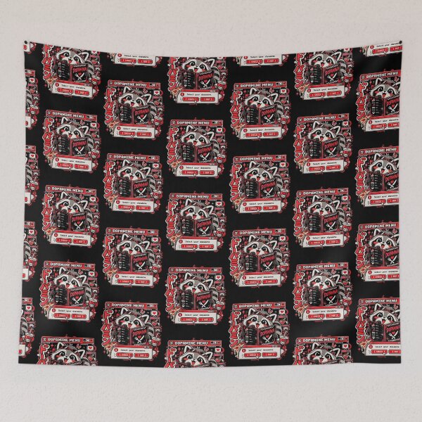 Item preview, Dopamine Menu - Funny ADHD Raccoon Mental Health designed and sold by Visual Dept..