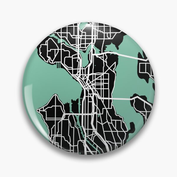 Item preview, Seattle Map Washington USA designed and sold by MapsByLeo.
