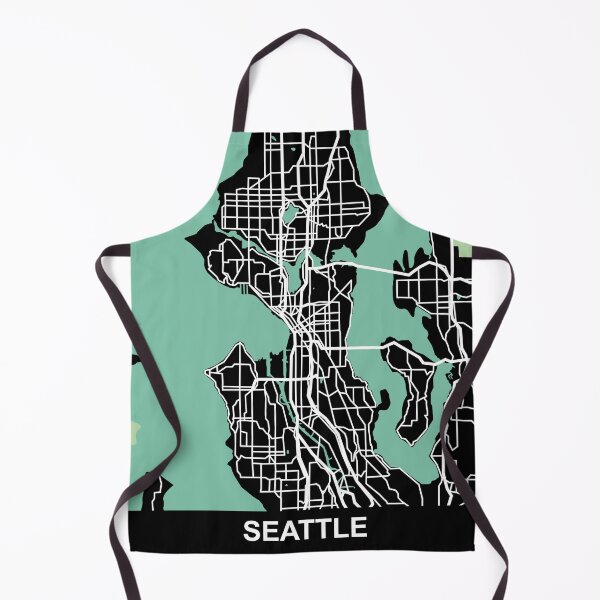 Item preview, Seattle Map Washington USA designed and sold by MapsByLeo.