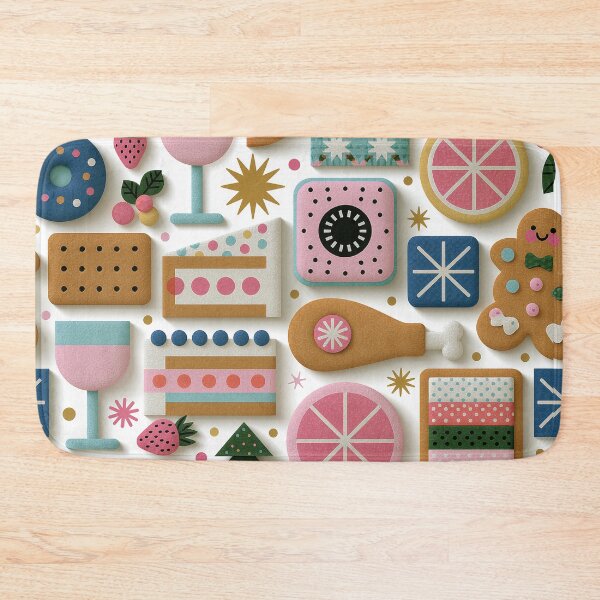 Item preview, Cute Kawaii Holiday Sweets and Food Pattern designed and sold by colorful-white.