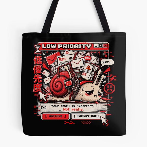 Item preview, Low Priority - Funny Overwhelmed Snail Office Humor designed and sold by Visual Dept..