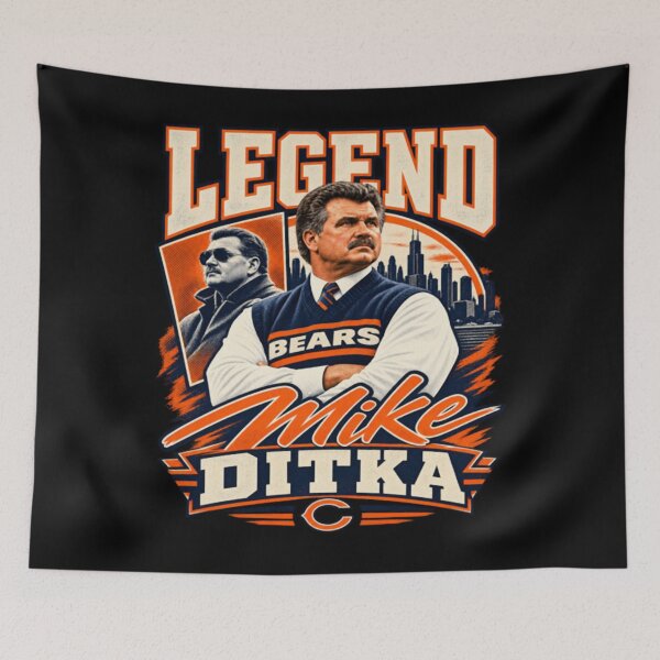 Item preview, Mike Ditka Legend Portrait Dual View Skyline designed and sold by dtyqmen.