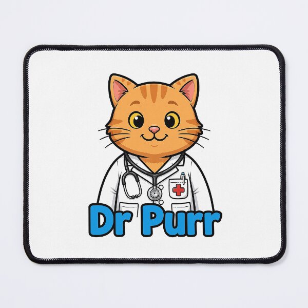 Item preview, Dr. Purr Cat Doctor - Funny Nurse Doctor Cat Sticker designed and sold by Raju-Creative.