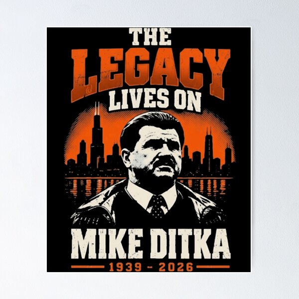 Item preview, Mike Ditka The Legacy Lives On Chicago Bears 1939-2026 designed and sold by dtyqmen.