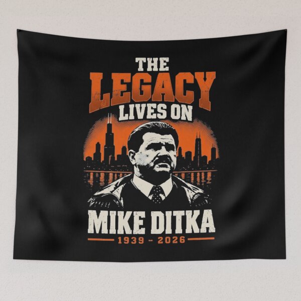 Item preview, Mike Ditka The Legacy Lives On Chicago Bears 1939-2026 designed and sold by dtyqmen.