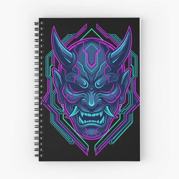 Item preview, Neon Samurai Oni Mask Emblem Design designed and sold by Ranpict.