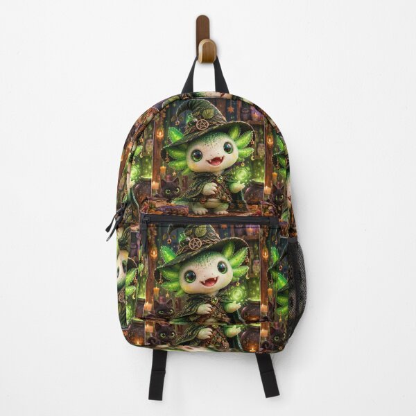 Item preview, Green Witch Axolotl – Magical Halloween designed and sold by Axokris.