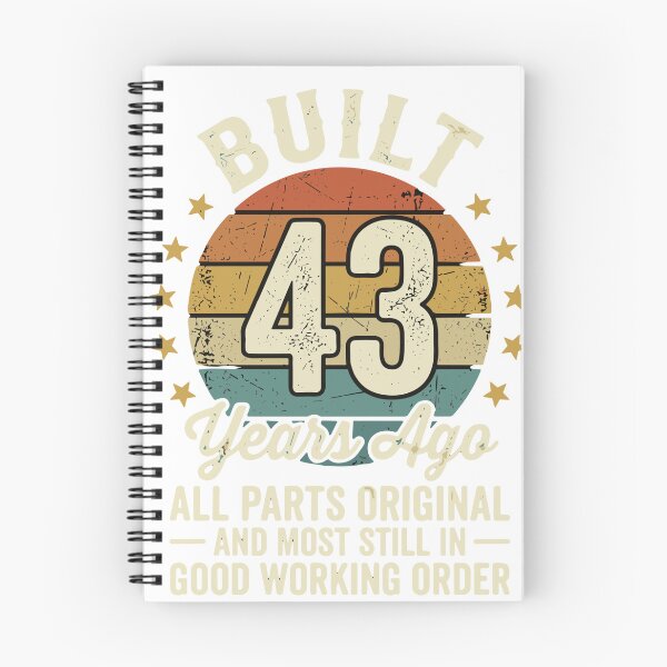 Item preview, Built 43 Years Ago All Parts Original And Most Still In Good Working Order Funny 43rd Birthday  designed and sold by SofiBlair.