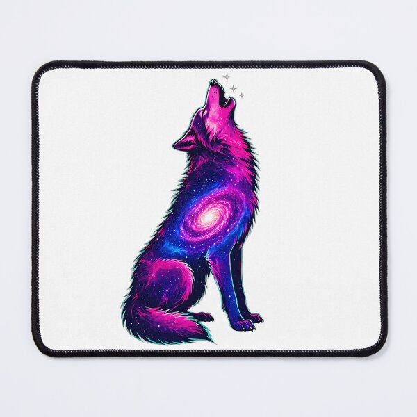 Item preview, Galaxy Wolf Howling Cosmic Nebula Design designed and sold by Shop of Wonders.