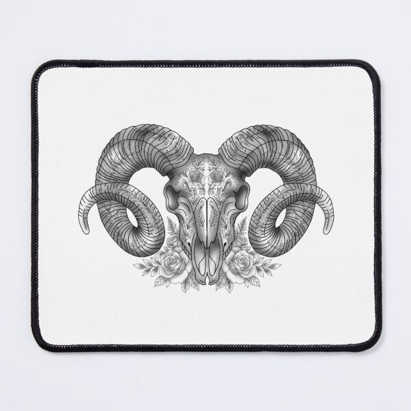 Item preview, Floral Aries Ram Skull designed and sold by LeeAnnaRose96.