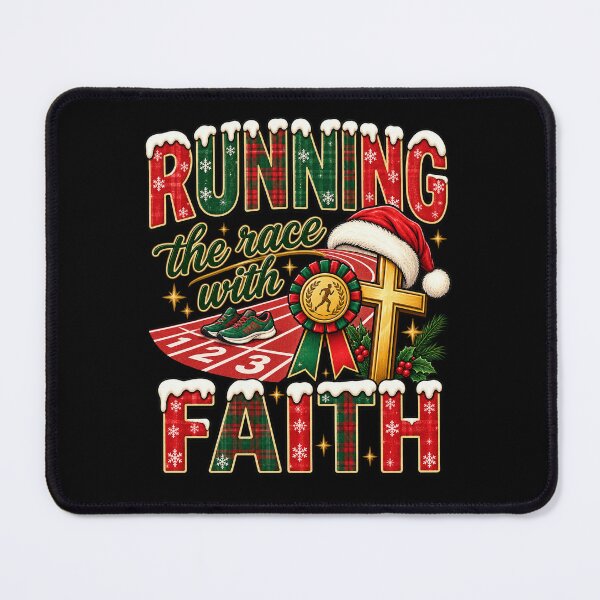 Item preview, Running the Race with Faith Christian Christmas Runner designed and sold by haitrieuic96.