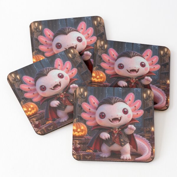 Item preview, Kawaii vampire axolotl – Fantasy creature designed and sold by Axokris.
