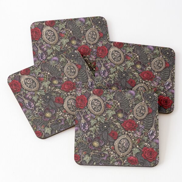 Item preview, Dark Academia - Victorian Funeral Cabinet Gothic Floral Pattern designed and sold by Lichtisign.