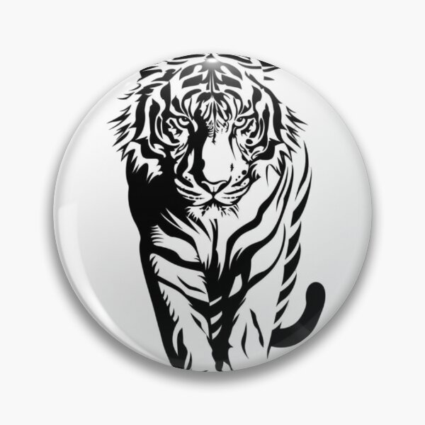 Item preview, Striking Monochrome Tiger Graphic Illustration designed and sold by DKSH1234.