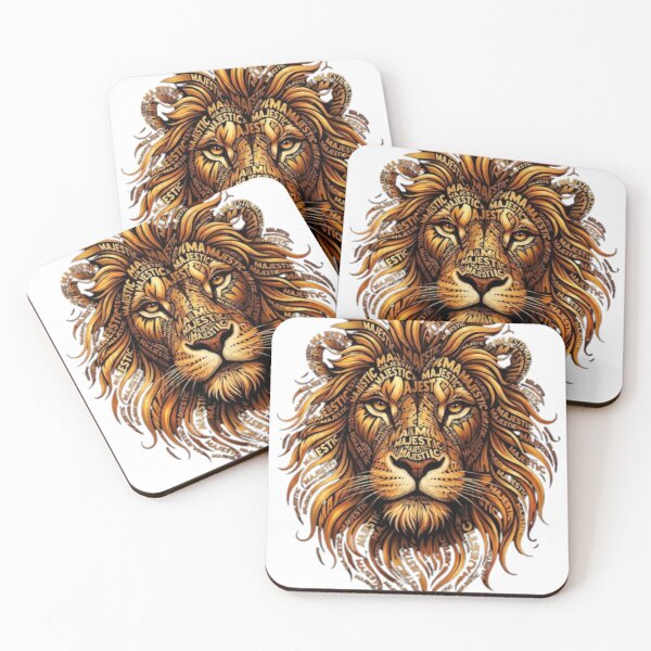 Item preview, Majestic Lion Face Typography designed and sold by kharatsuchita.