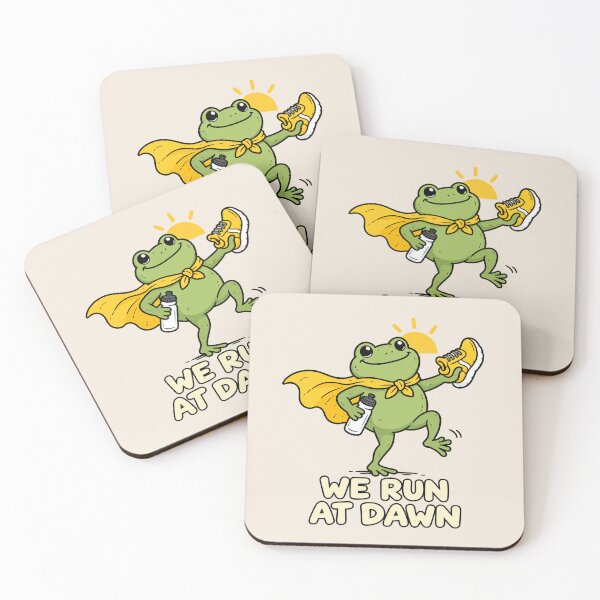 Item preview, We Run At Dawn, Funny Running Frog, Cross Country Runner Humor, Early Morning Running, Frog Lover and Runner Gift designed and sold by Quiajia.