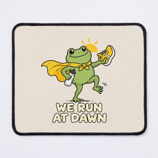 Item preview, We Run At Dawn, Funny Running Frog, Cross Country Runner Humor, Early Morning Running, Frog Lover and Runner Gift designed and sold by Quiajia.