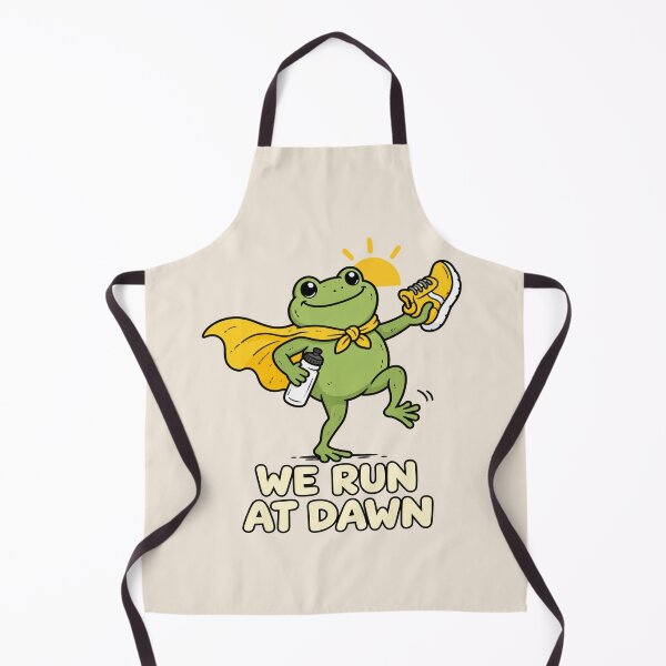 Artikelvorschau, Wir laufen im Morgengrauen, Lustiger Lauffrosch, Humor für Crossläufer, Frühlauf, Geschenk für Froschliebhaber und Läufer entworfen und verkauft von Quiajia.