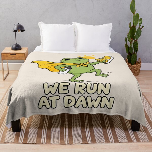Item preview, We Run At Dawn, Funny Running Frog, Cross Country Runner Humor, Early Morning Running, Frog Lover and Runner Gift designed and sold by Quiajia.